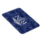 Registriert Nurse RN Caduceus auf Navy Blue Camouf Magnet (Rechte Seite)