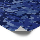 Registriert Nurse RN Caduceus auf Navy Blue Camouf Poster (Ecke)