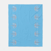 Registriert Nurse RN Caduceus auf Pastel Blue Fleecedecke (Vorderseite)
