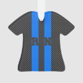 Registriert Nurse RN Caduceus Carbon Fibre Print Ornament (Rückseite)