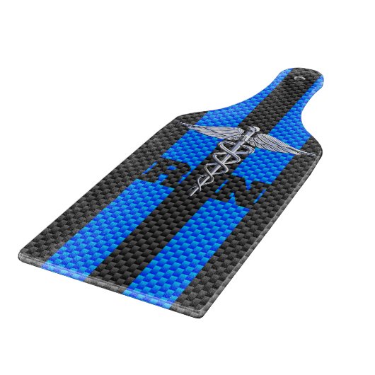 Registriert Nurse RN Caduceus Carbon Fibre Print Schneidebrett (Ecke)