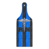 Registriert Nurse RN Caduceus Carbon Fibre Print Schneidebrett (Vorderseite)