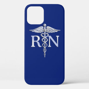 Registriert Nurse RN Caduceus Design iPhone 12 Hülle