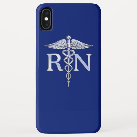 Registriert Nurse RN Caduceus Design Case-Mate iPhone Hülle (Rückseite)