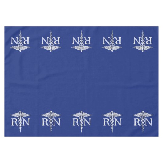 Registriert Nurse RN Caduceus Design Tischdecke (Vorderseite (Horizontal))
