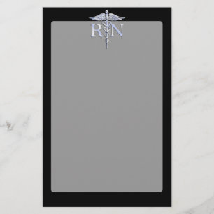 Registriert Nurse RN Caduceus Schlangen Stil auf s Briefpapier