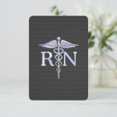 Registriert Nurse RN Caduceus Snakes Begleitkarte (Stehend Vorderseite)