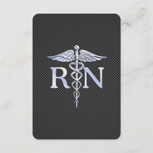 Registriert Nurse RN Caduceus Snakes Begleitkarte (Vorderseite)