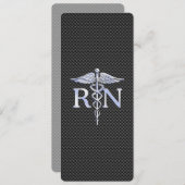 Registriert Nurse RN Caduceus Snakes Einladung (Vorne/Hinten)