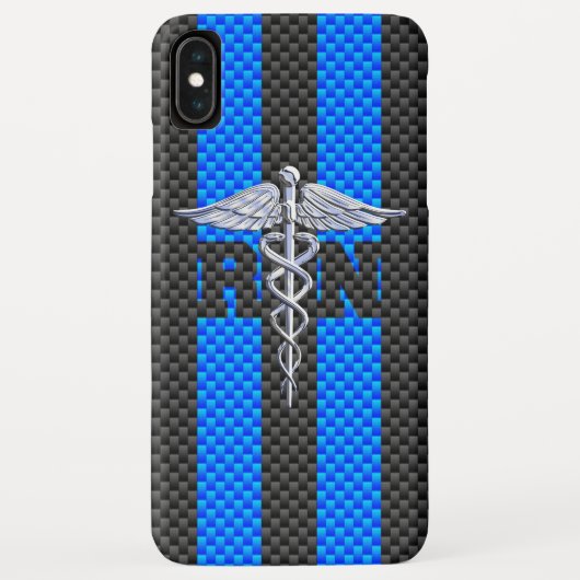 Registriert Nurse RN Silver Caduceus Case-Mate iPhone Hülle (Rückseite)