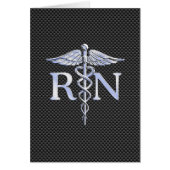 Registriert Nurse RN Silver Caduceus Snakes (Vorne)