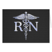 Registriert Nurse RN Silver Caduceus Snakes (Vorderseite (Horizontal))