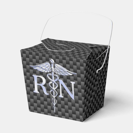 Registriert Nurse RN Silver Caduceus Snakes Geschenkschachtel (Vorderseite)
