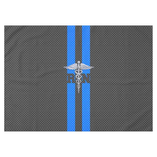 Registriert Nurse RN Silver Caduceus Tischdecke (Vorderseite (Horizontal))
