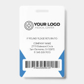 Registriert RN-Logo-Foto und Strichcode Ausweis (Rückseite)