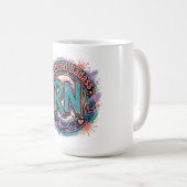 Registrierte Badass RN Kaffeetasse (VorderseiteRechts)