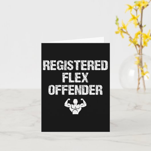 Registrierte Flex Offender Funny Bodybuilding Work Karte (Gelbe Blume)