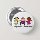 Registrierte Kinder Button (Vorne & Hinten)