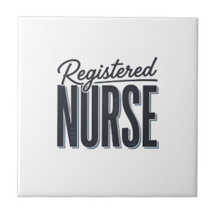 Registrierte Krankenpfleger-Schrift-Typografie-Vek Fliese
