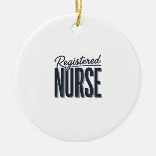 Registrierte Krankenpfleger-Schrift-Typografie-Vek Keramik Ornament