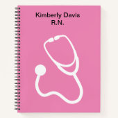 Registrierte Krankenpflegermonogramm Notizblock (Vorderseite)