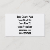 Registrierte Krankenschwester-Briefmarken-Herz ECG Visitenkarte (Rückseite)