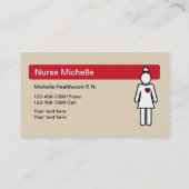 Registrierte Krankenschwester-einfaches Visitenkarte (Rückseite)
