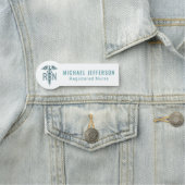 Registrierte Krankenschwester - Logo - Aquamarines Namensschild (Beispiel)