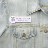 Registrierte Krankenschwester - Logo - Lila Namensschild (Beispiel)