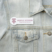 Registrierte Krankenschwester - Logo - Rosa Namensschild (Beispiel)