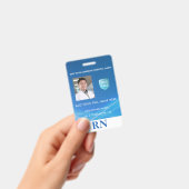 Registrierte Krankenschwester,LPN-Foto-ID mit Logo Ausweis (Handheld)
