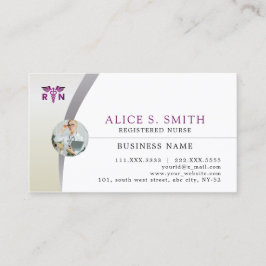 Registrierte Krankenschwester mit RN-Logo und Foto Visitenkarte