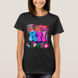 Registrierte Krankenschwester Rn Buntes Tie Dye Ge T-Shirt