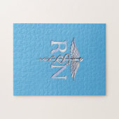 Registrierte Krankenschwester RN Caduceus auf Baby Puzzle (Horizontal)
