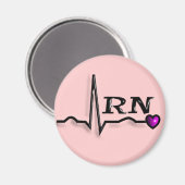 Registrierte Krankenschwester "RN" gibt QRS-Design Magnet (Vorderseite/Rückseite)