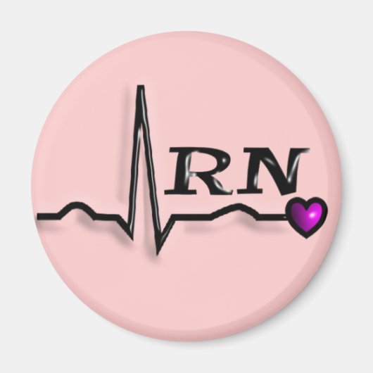 Registrierte Krankenschwester "RN" gibt QRS-Design Magnet (Vorne)