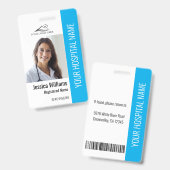 Registrierte Krankenschwester RN Medical Blue Foto Ausweis (Front & Back)