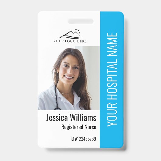 Registrierte Krankenschwester RN Medical Blue Foto Ausweis (Front)