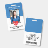 Registrierte Krankenschwester RN Medical Blue Foto Ausweis (Front & Back)