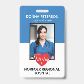 Registrierte Krankenschwester RN Medical Blue Foto Ausweis (Front)