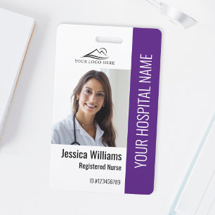 Registrierte Krankenschwester RN Medizinische lila Ausweis