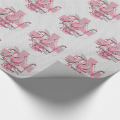 Registrierte Krankenschwester RN, rosa QuerWirbel Geschenkpapier (Ecke)