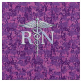 Registrierte Krankenschwester RN silberne Stoff (Nahaufnahme)