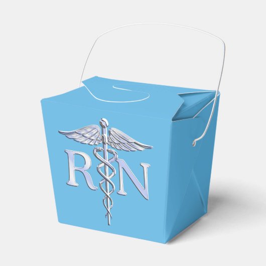 Registrierte Krankenschwester RN Silver Caduceus a Geschenkschachtel (Vorderseite)