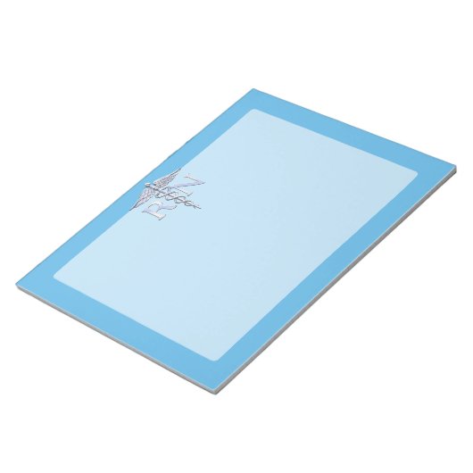 Registrierte Krankenschwester RN Silver Caduceus a Notizblock (angewinkelt)