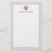 Registrierte Krankenschwester, rosa QuerWirbel Briefpapier (Vorderseite)