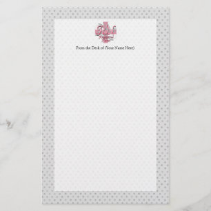 Registrierte Krankenschwester, rosa QuerWirbel Briefpapier