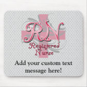 Registrierte Krankenschwester, rosa QuerWirbel Mousepad (Vorne)