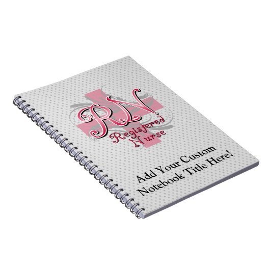 Registrierte Krankenschwester, rosa QuerWirbel Notizblock (Rechte Seite)
