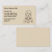 Registrierte Krankenschwester-Zuhause-Gesundheit Visitenkarte (Vorne/Hinten)